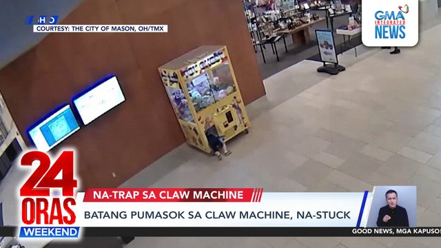 Batang pumasok sa claw machine, na-stuck | 24 Oras Weekend