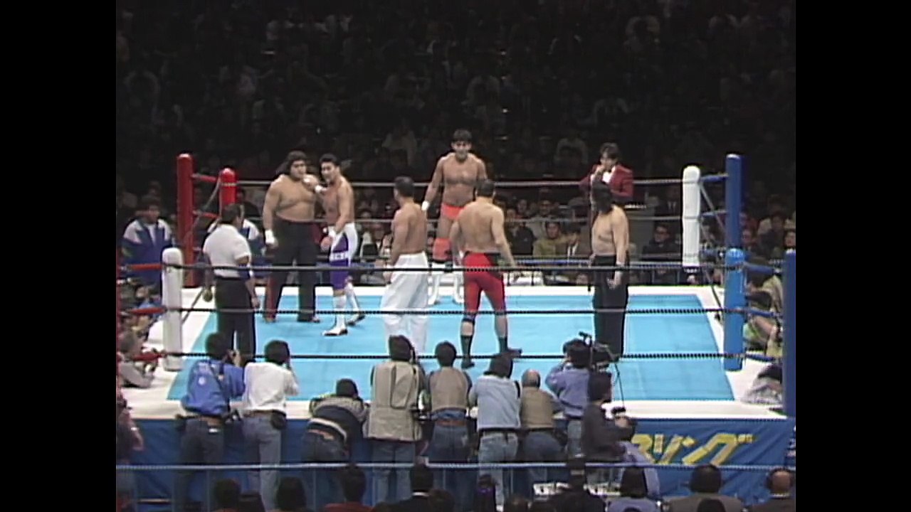 Keiji Muto, Masahiro Chono & Shinya Hashimoto vs. Kengo Kimura, Shiro Koshinaka & The Great Kabuki (2/16/1993)