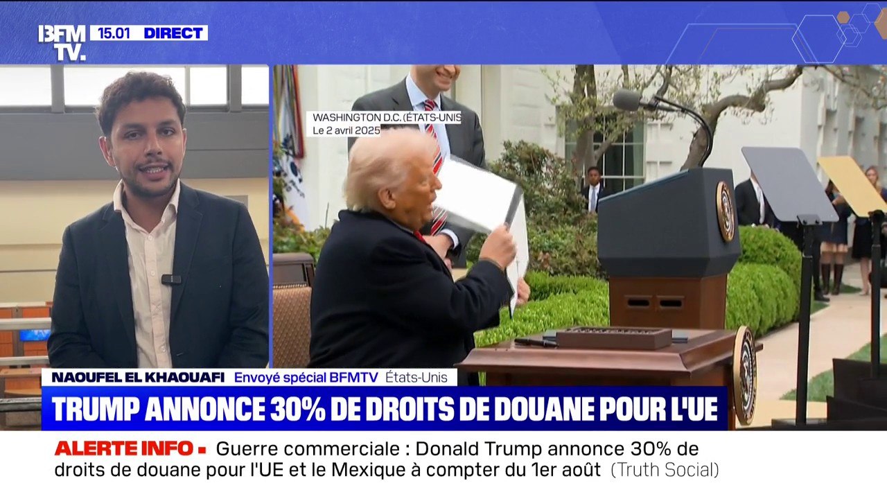 Donald Trump annonce 30% de droits de douane pour l'UE
