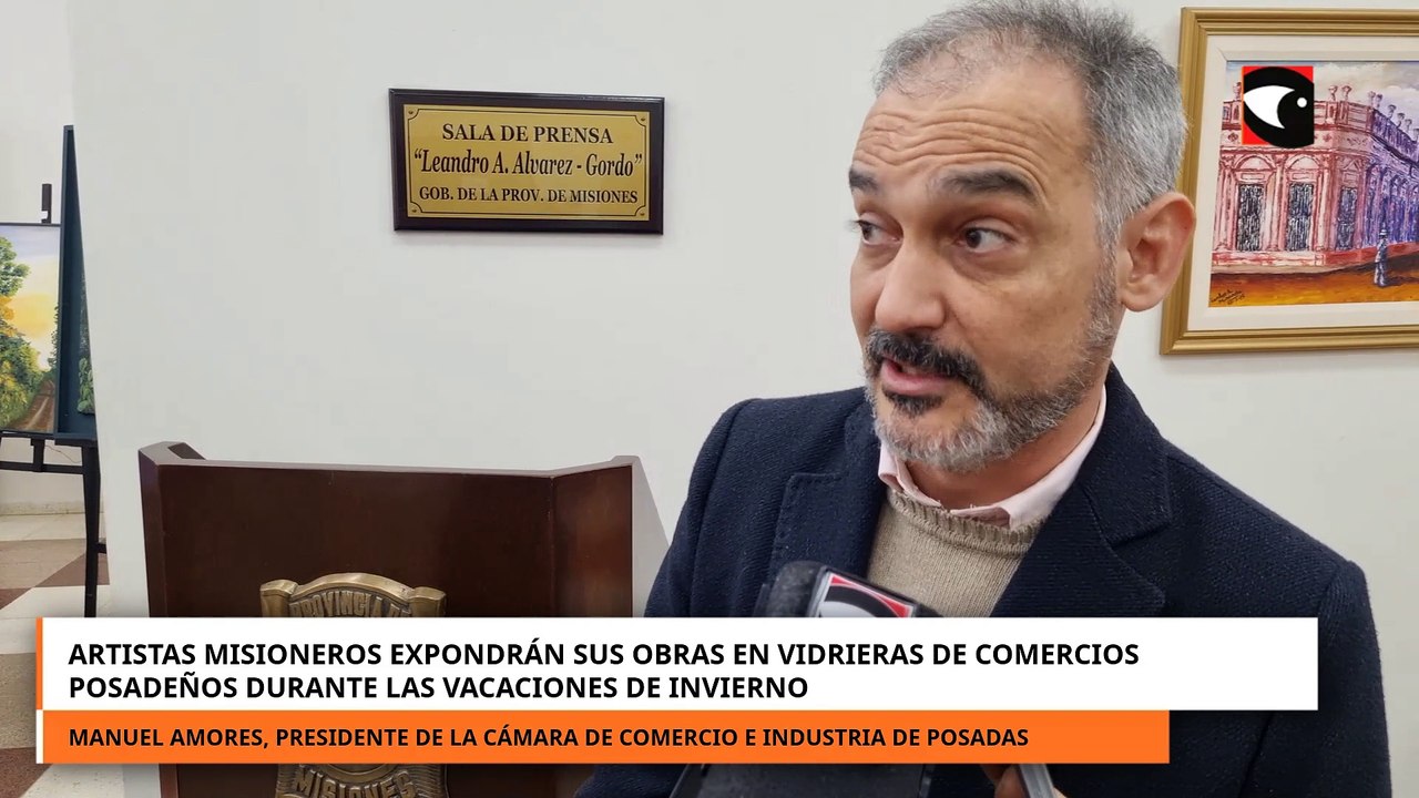 Artistas expondrán sus obras en vidrieras de comercios posadeños durante las vacaciones de invierno