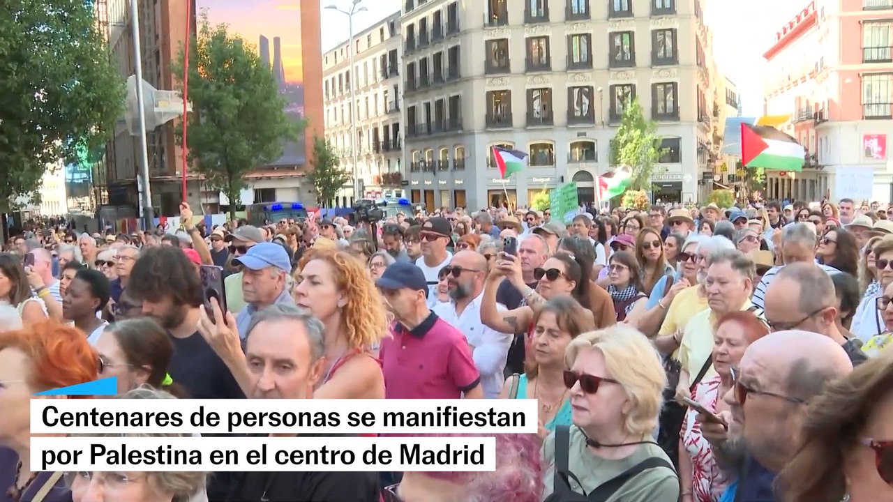 Centenares de personas se manifiestan por Palestina en el centro de Madrid