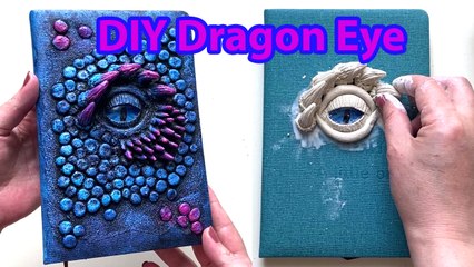 DIY Dragon Eye Notebook Cover - 3D Clay Tutorial