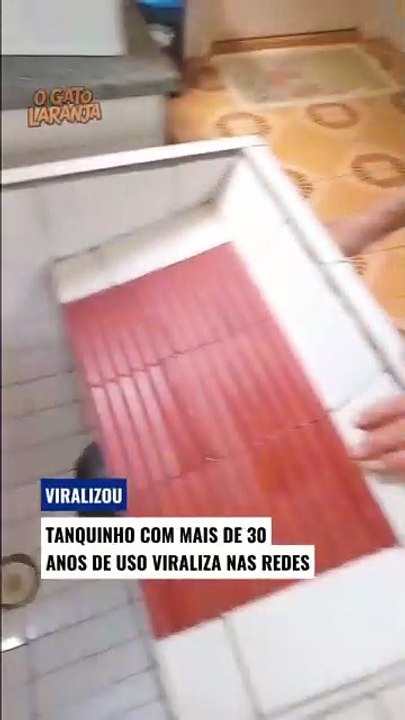 Tanquinho de concreto com mais de 30 anos viraliza