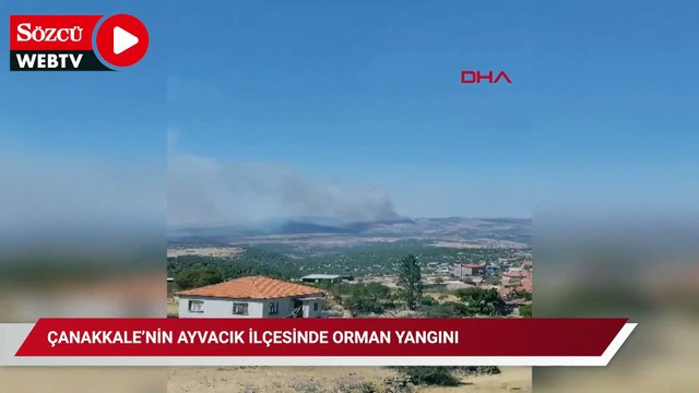 Çanakkale’nin Ayvacık ilçesinde orman yangını