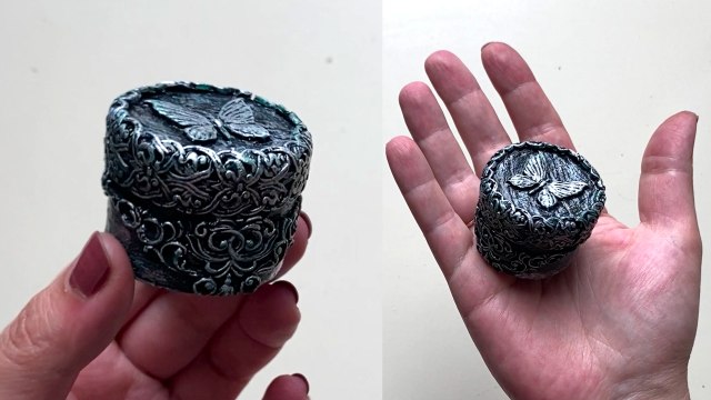 DIY Miniature Jewelry Box from Recycled Cardboard Tube | Upcycling Craft