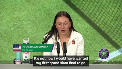 Anisimova will 'definitely come out stronger' after chastening Wimbledon final defeat