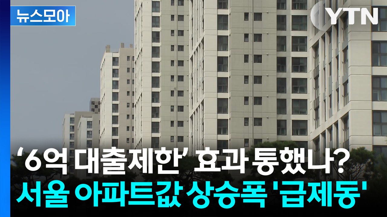 [뉴스모아] "사기도 팔기도 어려워"... 초강력 대출 규제에 서울 아파트 거래 65...
