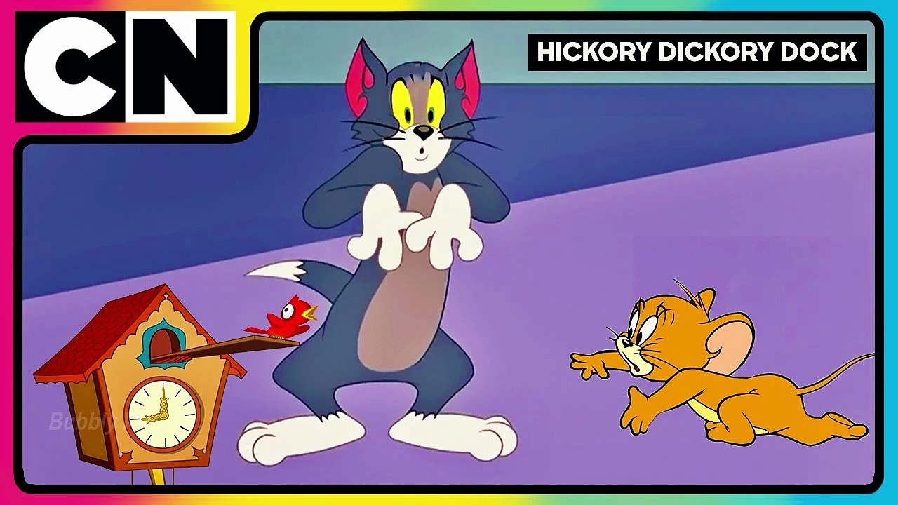 Hickory Dickory Dock🕰️| Tom and Jerry😺🐭|  Nursery Rhymes