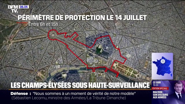 Pour le défilé du 14-Juillet, les Champs-Élysées sous haute surveillance, avec près de 11.500 forces de l'ordre mobilisées à Paris