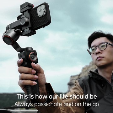 Hohem iSteady M6 3-Axis Handheld Gimbal Stabilizer Selfie Tripod for Smartphone with AI Magnetic Fill Light Video Lighting