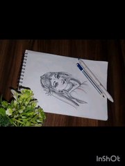 how to draw Radhe Rani pencil drawing easy