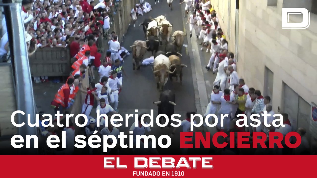 Así ha sido el séptimo encierro de San Fermín 2025 con toros de La Palmosilla