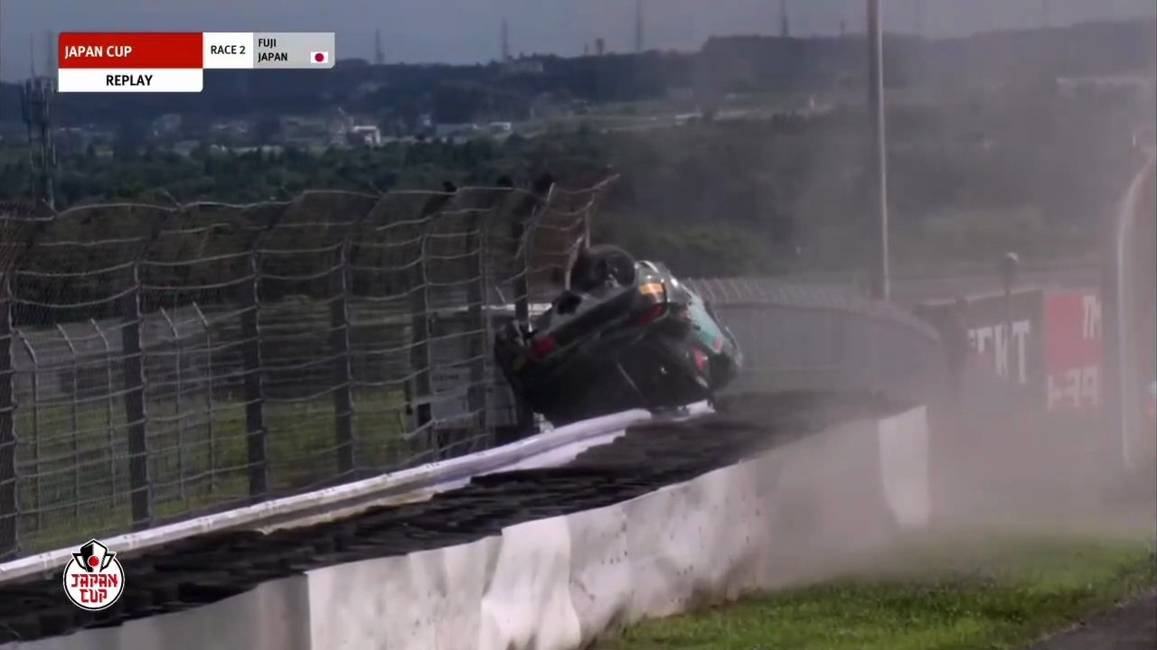 GT World Cup Asia 2025 Fuji Race 2 Chen Brake Failure Big Crash Flip
