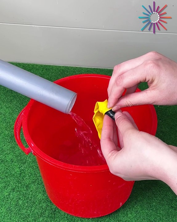 Water balloon meets air compressor
