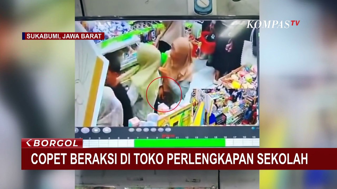 Aksi Pencopet Terekam CCTV di Toko Perlengkapan Sekolah | BORGOL