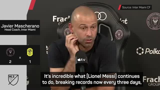 'He's breaking records every three days!' - Mascherano in awe of 'incredible' Messi