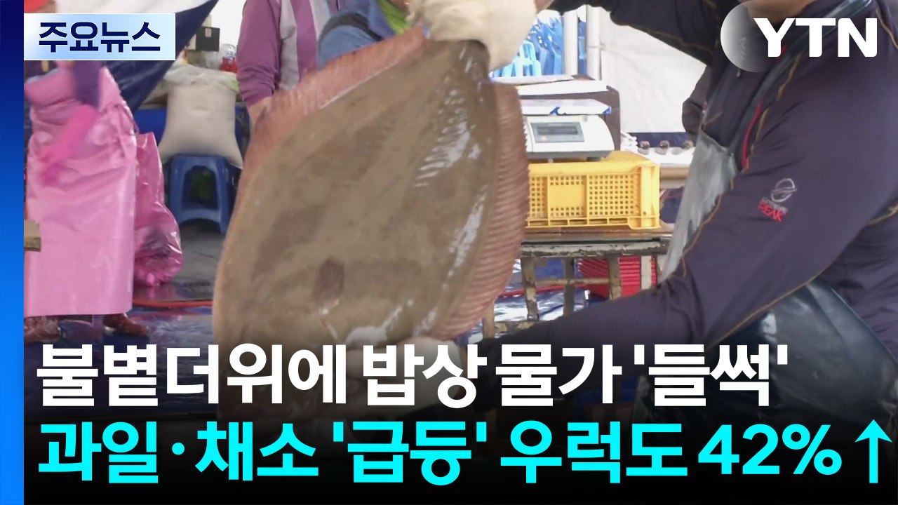 불볕더위에 밥상 물가 '들썩'...과일·채소 '급등' 우럭도 42%↑ / YTN