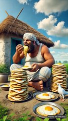 Hungry farmer eats all his chickens  eggs to make an omelette 😭 #ai #pigeon #hen #sandwich