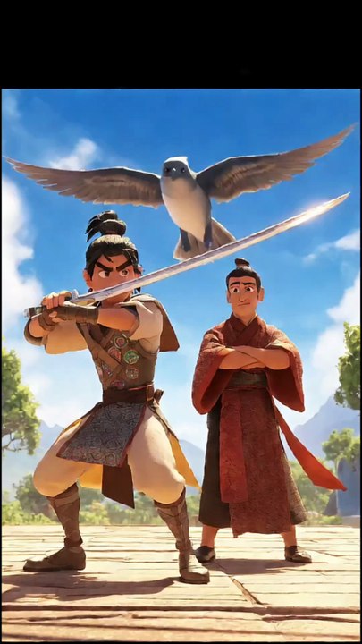 اوپر پرندے کا سایہ اور ہاتھ میں تلوار#viralvideo #LionAndChild #ViralReels  #InnocenceAndStrength   #youtubeshorts