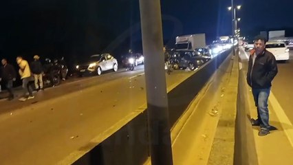 Motorista é preso após causar engavetamento com 6 veículos na BR-116