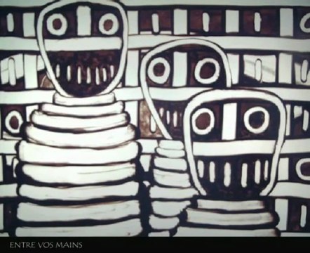 Entre vos mains (dessins avec sable)