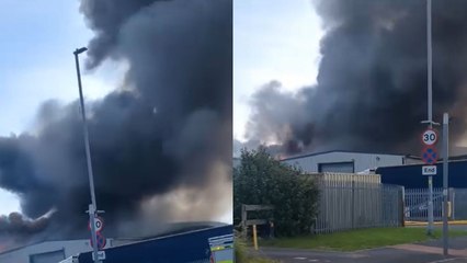 Massive Fire Erupts at Lancashire Industrial Estate 🔥