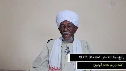 برنامج قضايا الدستور - الحلقة 32 المادة 29