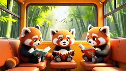 Panda School Bus Song 🚍 | Learning Fun for Kids | Cute Panda Nursery Rhyme