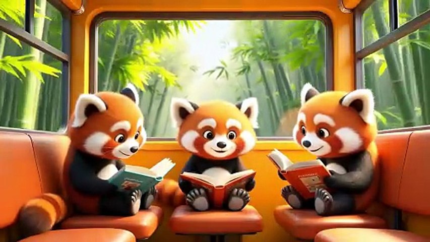 Panda School Bus Song 🚍 | Learning Fun for Kids | Cute Panda Nursery Rhyme