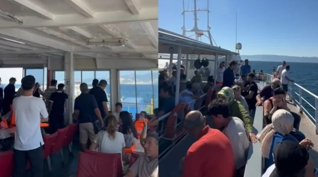 Marmara Adası açıklarında feribotta yangın çıktı