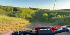 Sa petite sortie en motocross termine mal