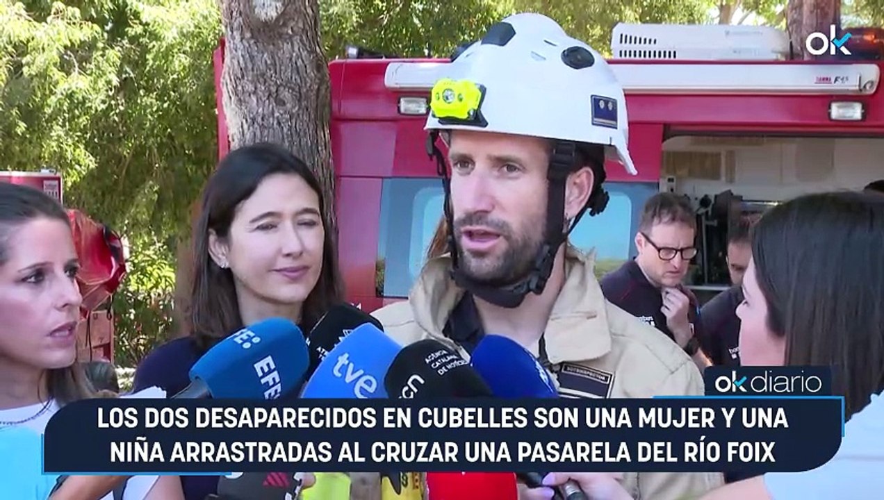 Los dos desaparecidos en Cubelles son una mujer y una niña arrastradas al cruzar una pasarela del río Foix