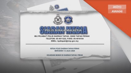 Penemuan mayat lelaki di dalam gaung, polis klasifikasi kes bunuh