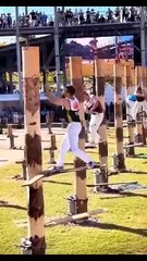 Wood chopping competition in Austrailia