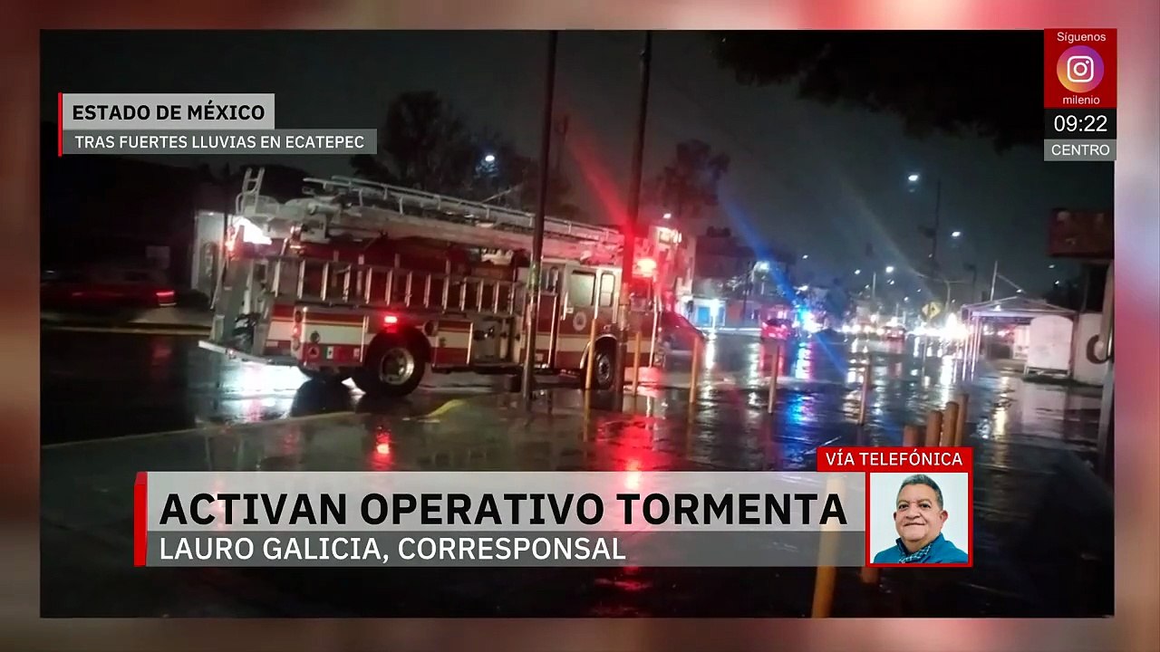 Autoridades activan el Operativo Tormenta tras fuertes lluvias en Edomex