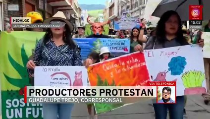 Protestan contra instalación de parque fotovoltaico en Hidalgo