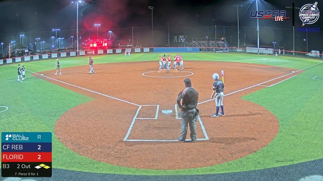 Cutler Bay Yankees VS Space Coast Renegades 12u - Thu, Jul 3, 2025 9:40 PM to Thu, 10:47 PM