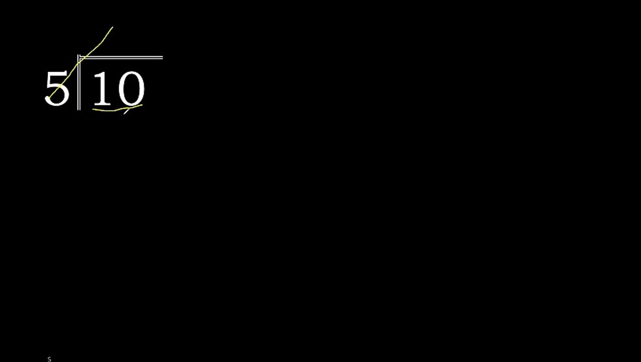 Divide 10 by 5 , remainder and quotient Fun