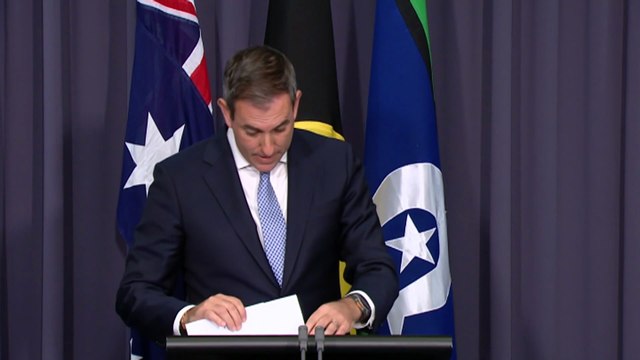 Treasurer Jim Chalmers gives press conference