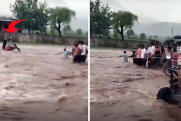 9 लोगों समेत नाले में बही ट्रैक्टर ट्रॉली