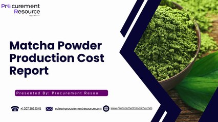 Matcha Powder Production Cost Analysis Report