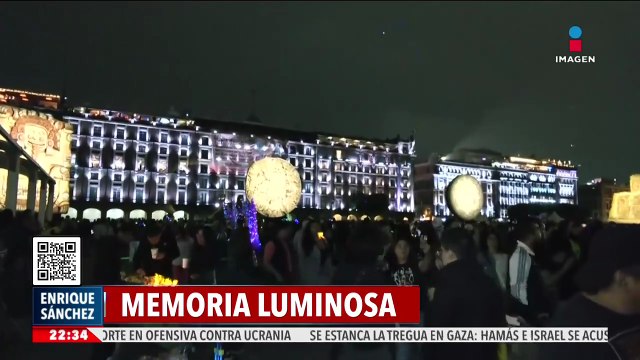 Transforman el Zócalo CDMX en un espectáculo luminoso por los 700 años de Tenochtitlan