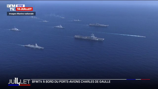 Défilé militaire du 14 juillet: BFMTV à bord du porte-avions Charles de Gaulle