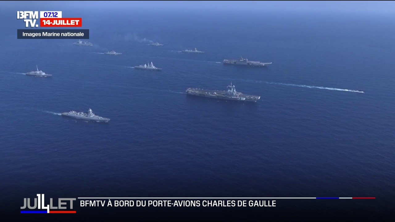 Défilé militaire du 14 juillet: BFMTV à bord du porte-avions Charles de Gaulle