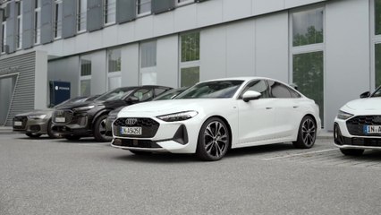 Audi A5 Sedan e-hybrid quattro 220KW in Glacier white - Charging video