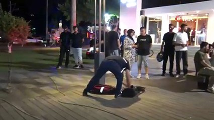 Falezlerden yukarı çıkmak isterken yaralanan genç kızı itfaiye kurtardı