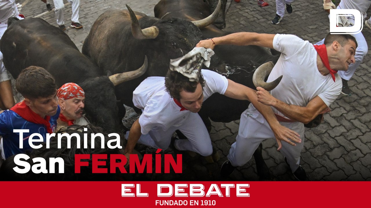 Así ha sido el octavo encierro de San Fermín 2025 con toros de Miura