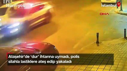 İstanbul'da polisi alarma geçiren araç! Lastiklerine sıktılar, takviye ekiple birlikte yere yatırıp gözaltına aldılar
