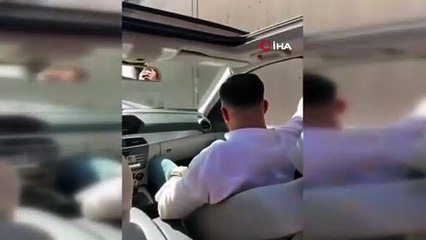 Seyir halindeki araçtan peş peşe böyle ateş açtı