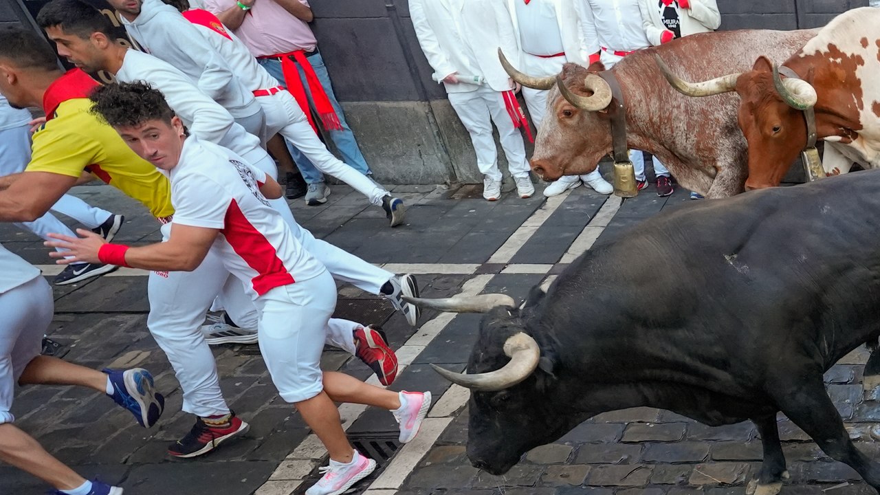 Vídeo de los mejores momentos del octavo y último encierro de San Fermín 2025, hoy 14 de julio